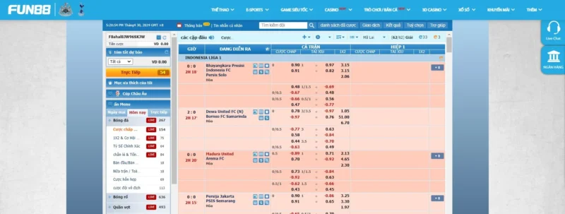 Bóng đá khi tham gia cá cược CMD tại Fun88 Bóng đá khi tham gia cá cược CMD tại Fun88