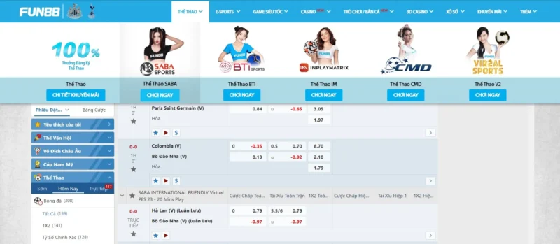 Lý do nên lựa chọn cá cược bóng đá tại Saba Sports Thương hiệu thể thao xứng tầm quốc tế - Fun88