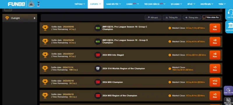 Cách chinh phục mọi kèo cá cược Esports tại Fun 88? Cách chinh phục mọi kèo cá cược Esports tại Fun 88?