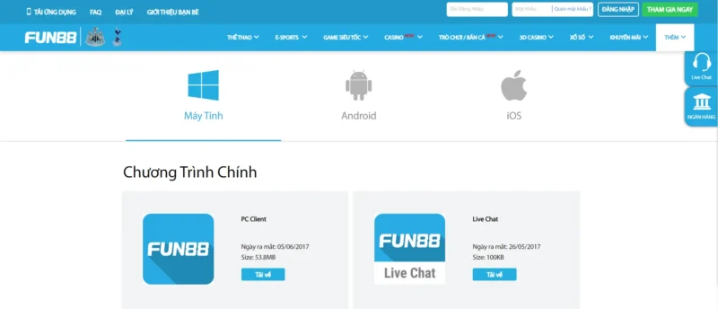 Tải app Fun88 dùng thử toàn bộ game của phòng cái Tải app Fun88 dùng thử toàn bộ game của phòng cái