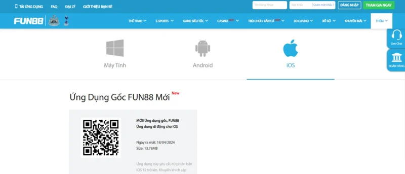 Hướng dẫn tải app Fun 88 trên hệ điều hành IOS Hướng dẫn tải app Fun 88 trên hệ điều hành IOS