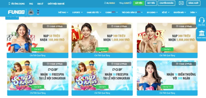 Khuyến mãi đặc biệt tại Fun 88 Khuyến mãi đặc biệt tại Fun 88