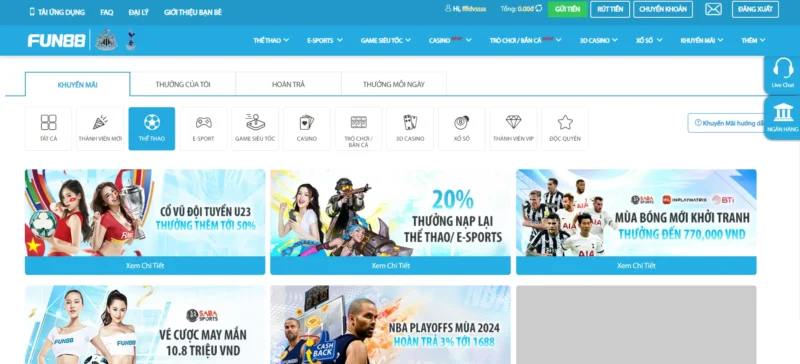 Khám phá các chương trình ưu đãi tại Fun88 Khám phá các chương trình ưu đãi tại Fun88