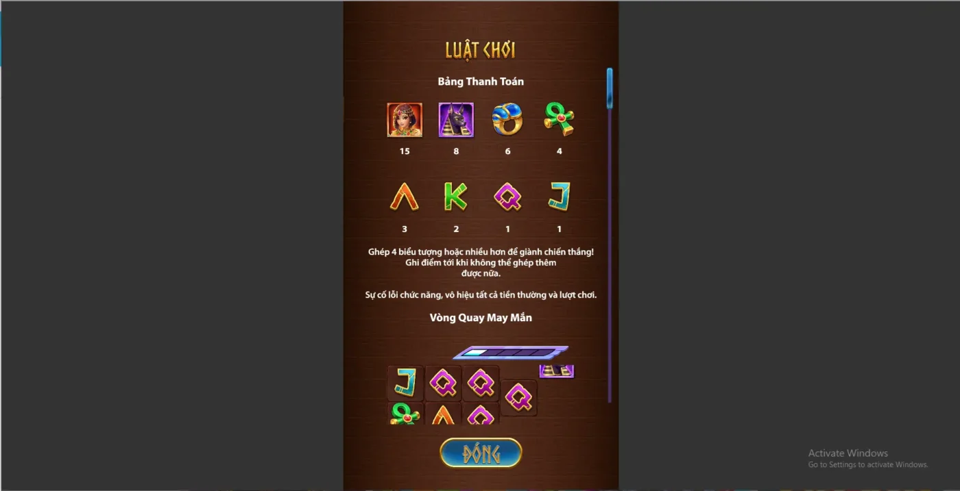 Luật chơi slot kho báu của Cleopatra Screenshot 2024 07 05 224018