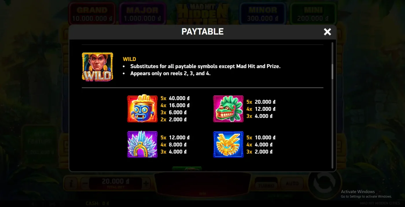 Biểu tượng nổ hũ Thành Phố Ngầm Mad Hit Screenshot 2024 07 13 192840